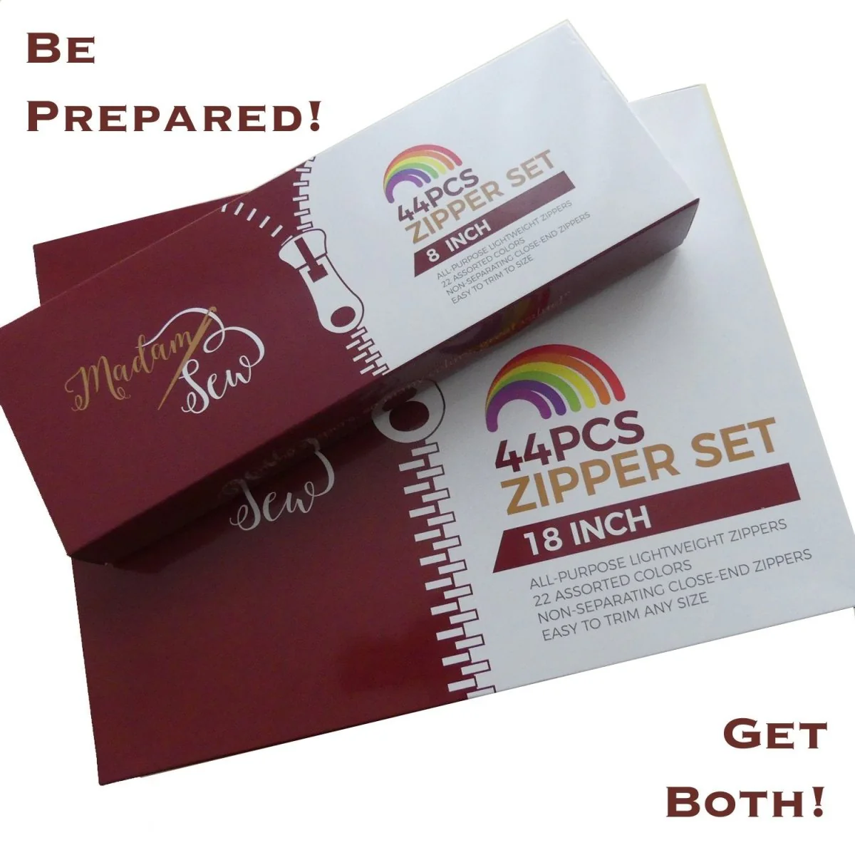 Zipper Set - 44 pcs/box - 22 colors - 2 sizes to choose from - Image 8