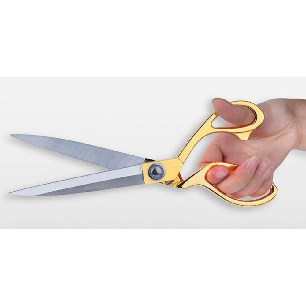 9.5" Gold Handled Stainless Steel Shears - Image 4