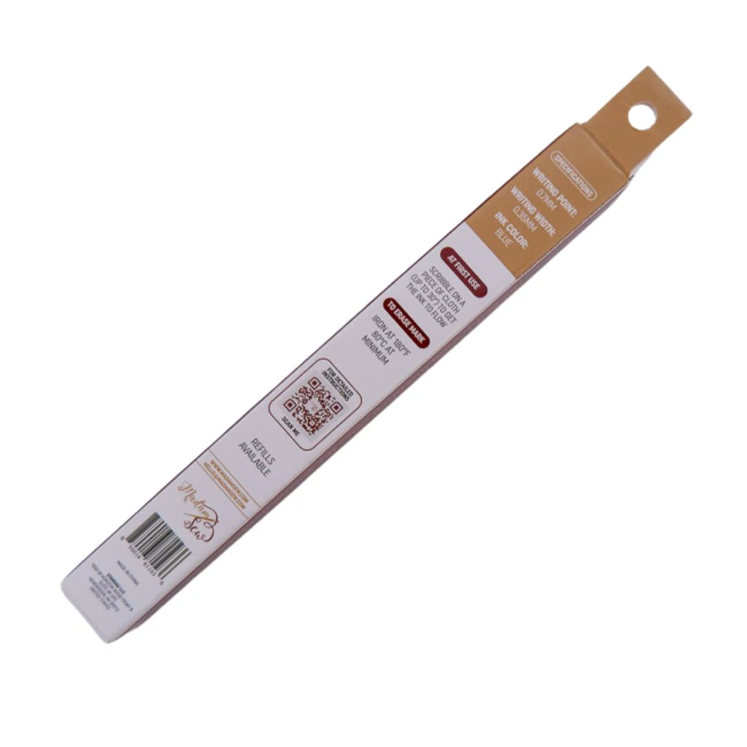 Blue Heat Erasable Fabric Marking Pen - Image 6