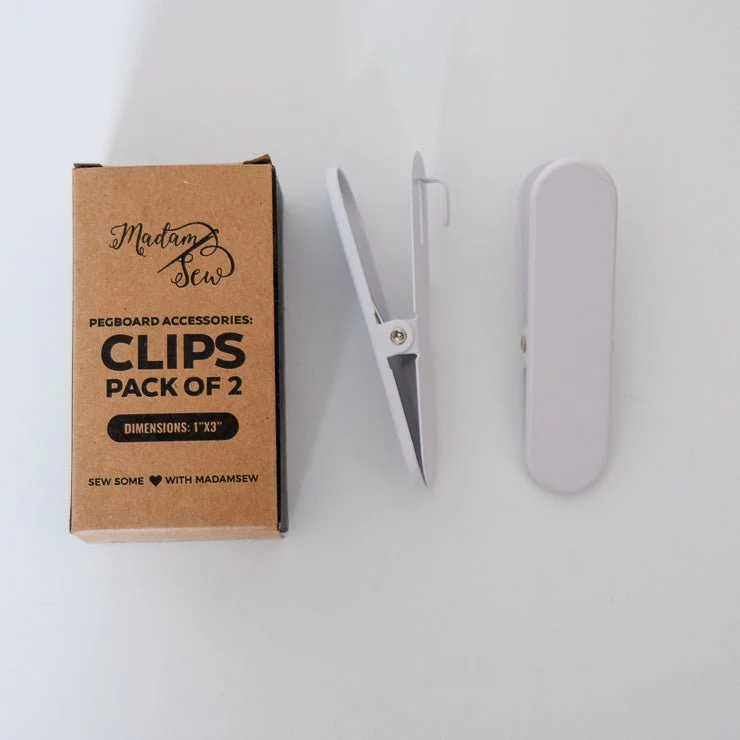 Clips Set of 2 1x3 inches - Pegboard Accessories - Image 3
