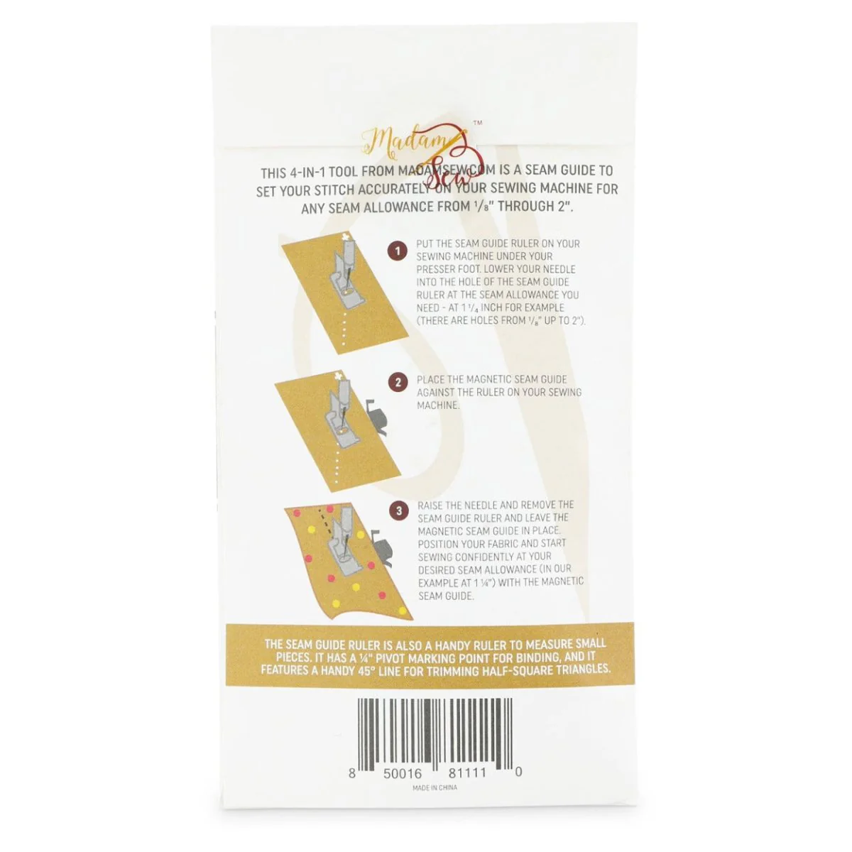 Seam Guide Ruler + FREE Magnetic Seam Guide - Bundle 2 Items - Image 7