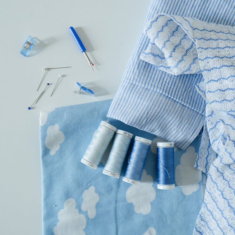 Cotton Thread Set - Light Blues! For Quilting and Sewing - 8 Spools, 4 Colors, 180 Yards Each - Image 5