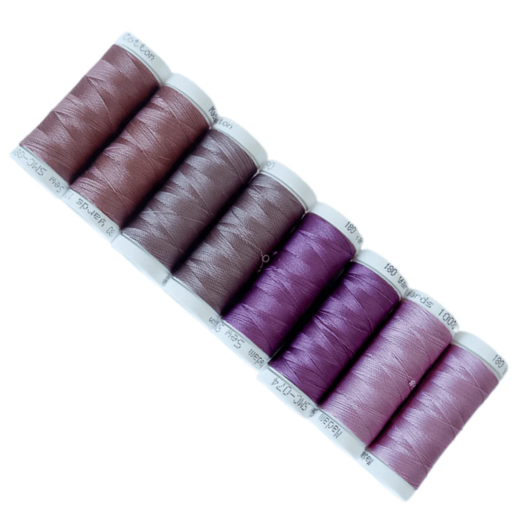 Cotton Thread Set - Mauves! For Quilting and Sewing - 8 Spools, 4 Colors, 180 Yards Each - Image 4