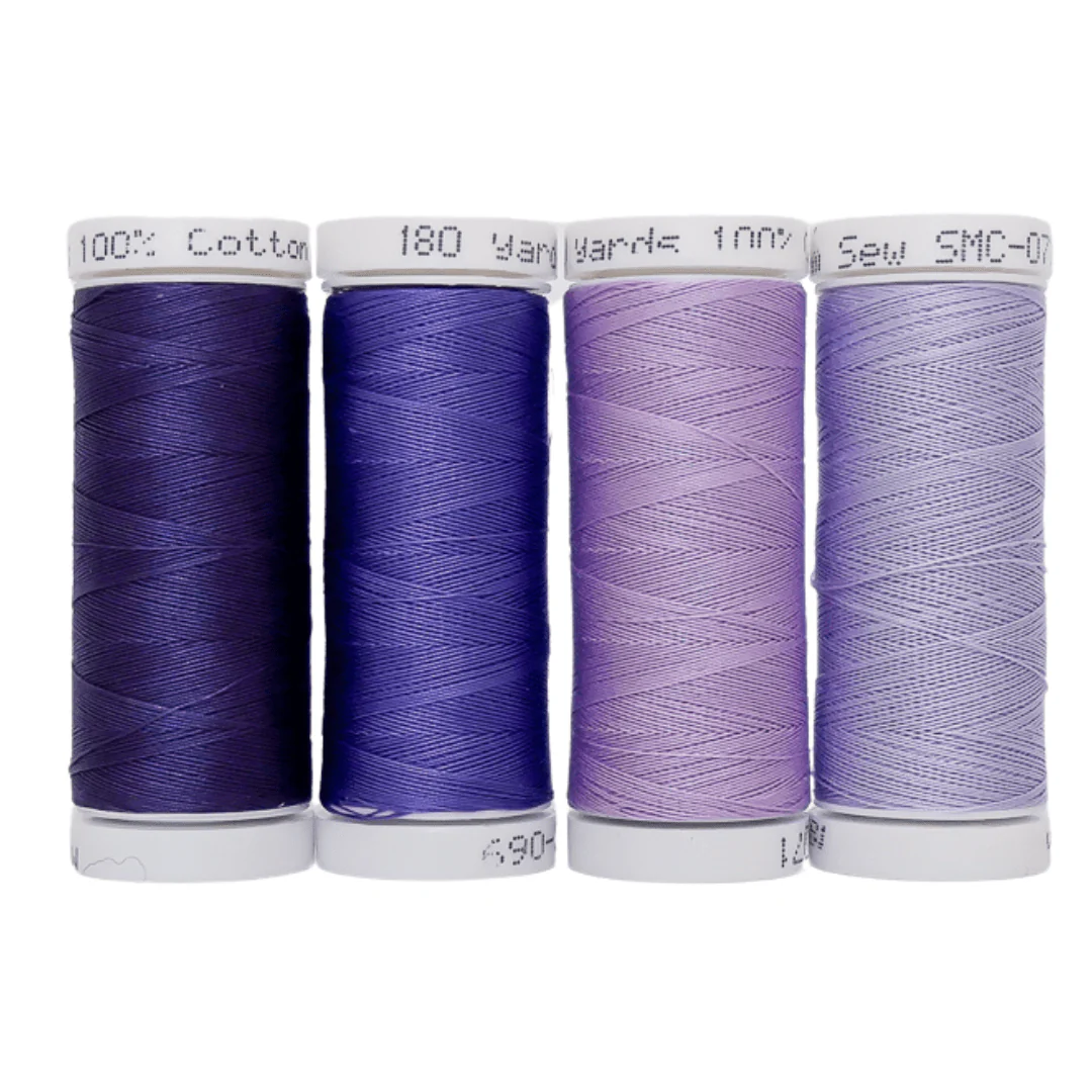 Cotton Thread Set - Purples! For Quilting and Sewing - 8 Spools, 4 Colors, 180 Yards Each - Image 5