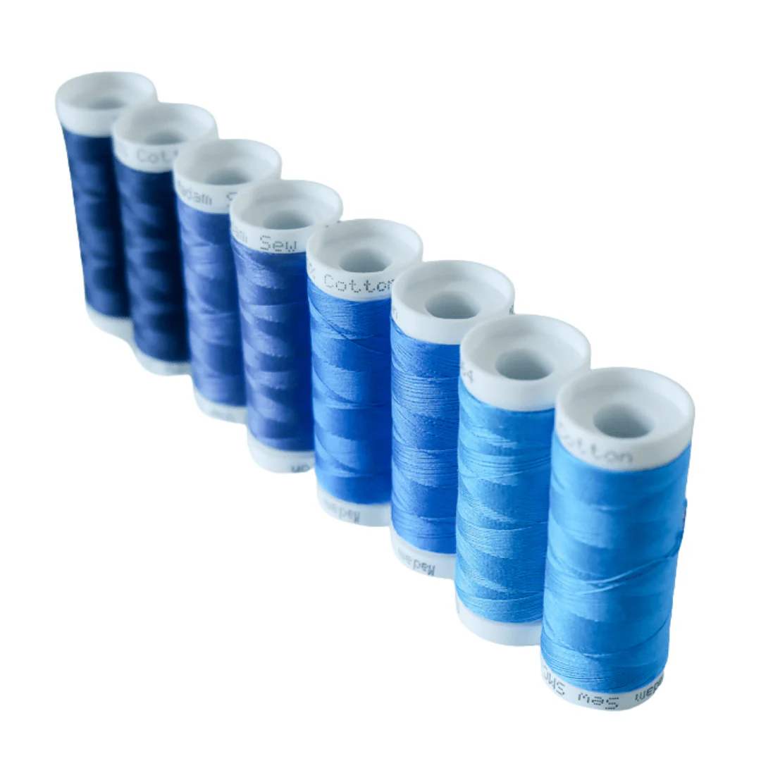 Cotton Thread Sets - Dark Blues! For Quilting and Sewing - 8 Spools, 4 Colors, 180 Yards Each - Image 4