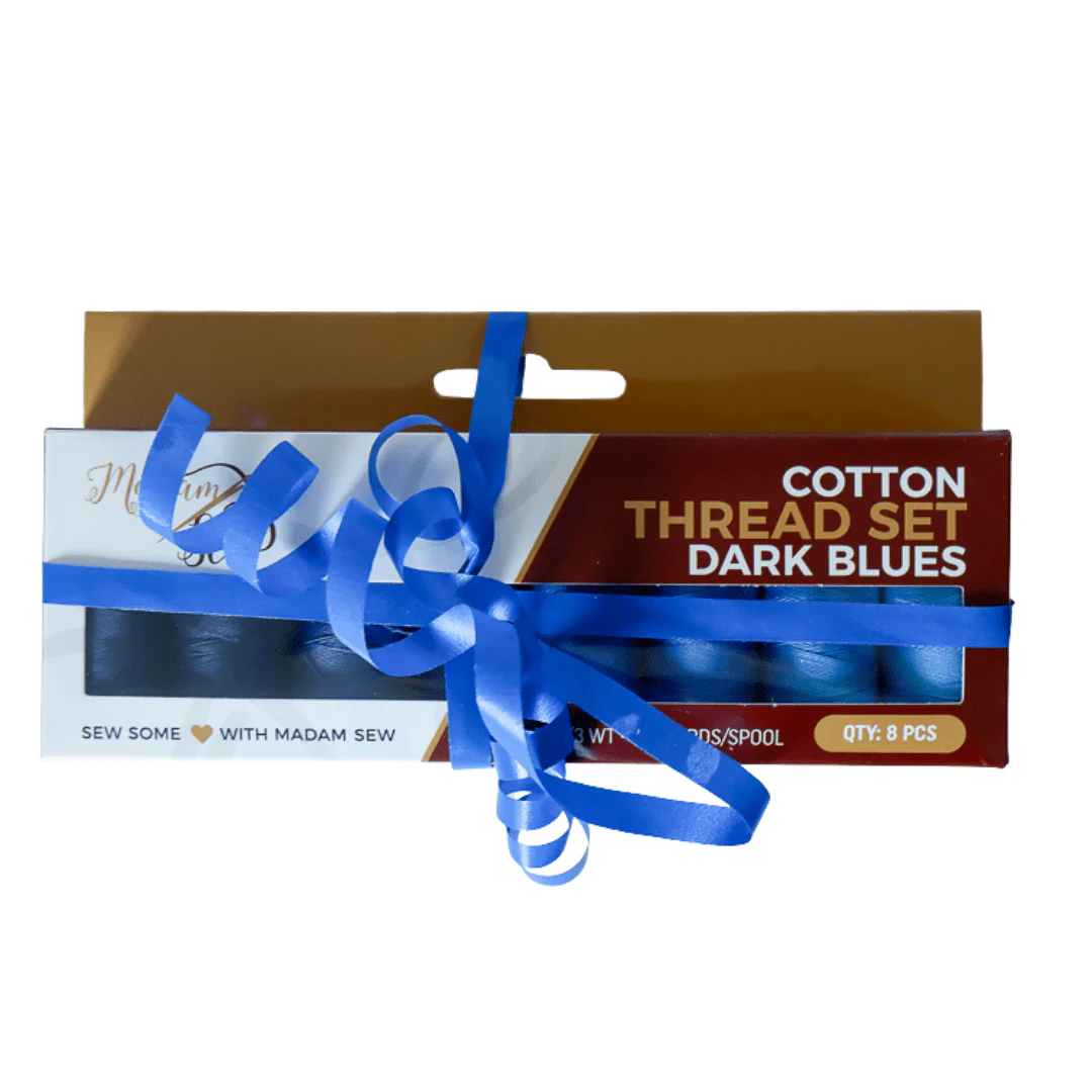 Cotton Thread Sets - Dark Blues! For Quilting and Sewing - 8 Spools, 4 Colors, 180 Yards Each - Image 6