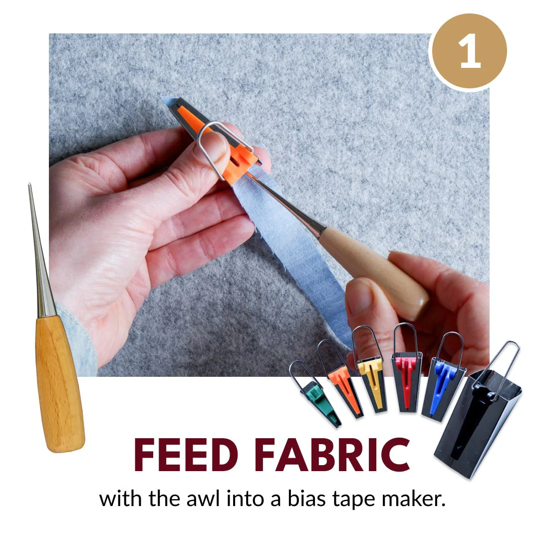 Deluxe Bias Tape Maker Set - 30pcs for making, using & storing bias tape or binding! - Image 5