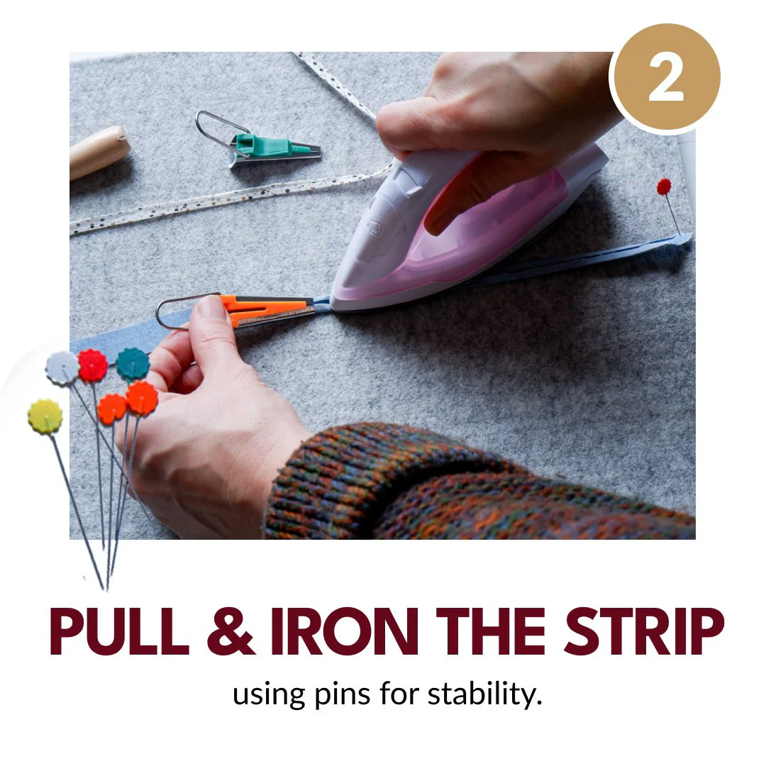 Deluxe Bias Tape Maker Set - 30pcs for making, using & storing bias tape or binding! - Image 6