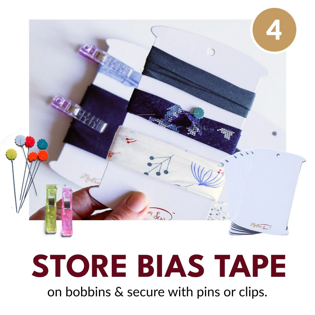 Deluxe Bias Tape Maker Set - 30pcs for making, using & storing bias tape or binding! - Image 8