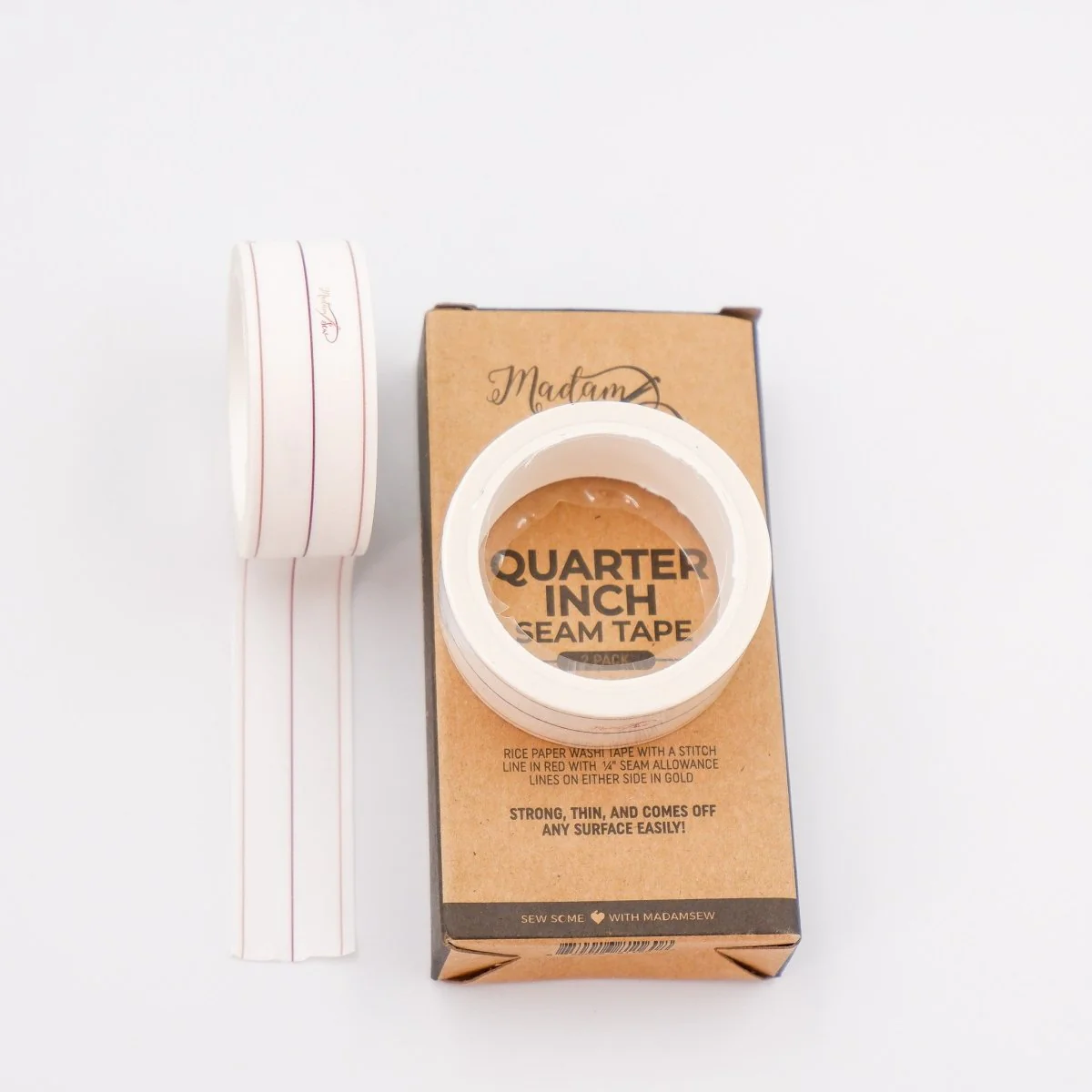 Quarter Inch Seam Tape - 2pcs Washi Craft Tape - Image 10