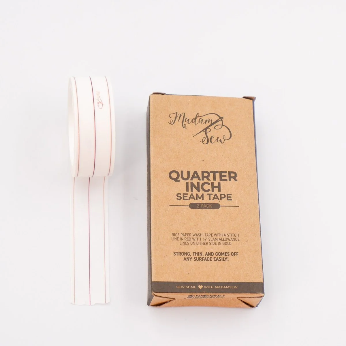Quarter Inch Seam Tape - 2pcs Washi Craft Tape - Image 11