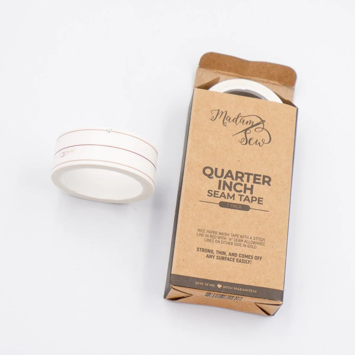 Quarter Inch Seam Tape - 2pcs Washi Craft Tape - Image 3