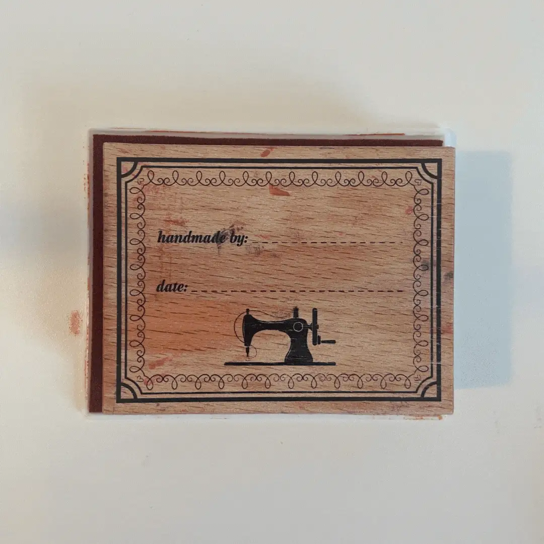 "Handmade By" Fabric Stamp - Personalize Your Handmade Creations! - Image 3