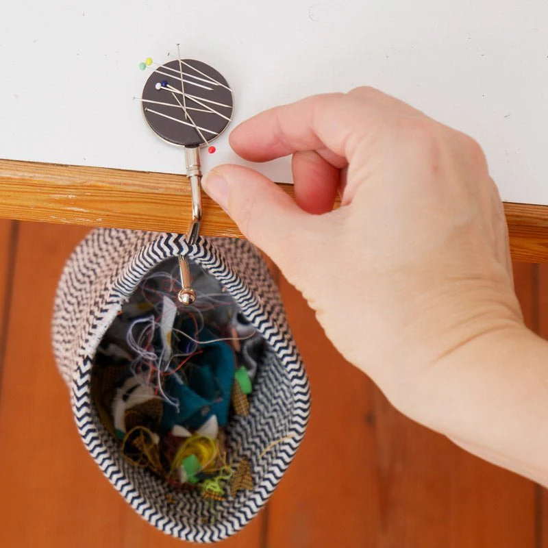 Hanging Scrap Bin With Magnetic Pin Holder - Keep your sewing space tidy! - Image 5