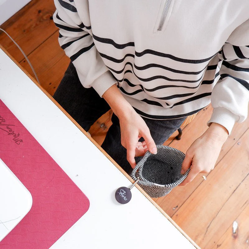 Hanging Scrap Bin With Magnetic Pin Holder - Keep your sewing space tidy! - Image 6