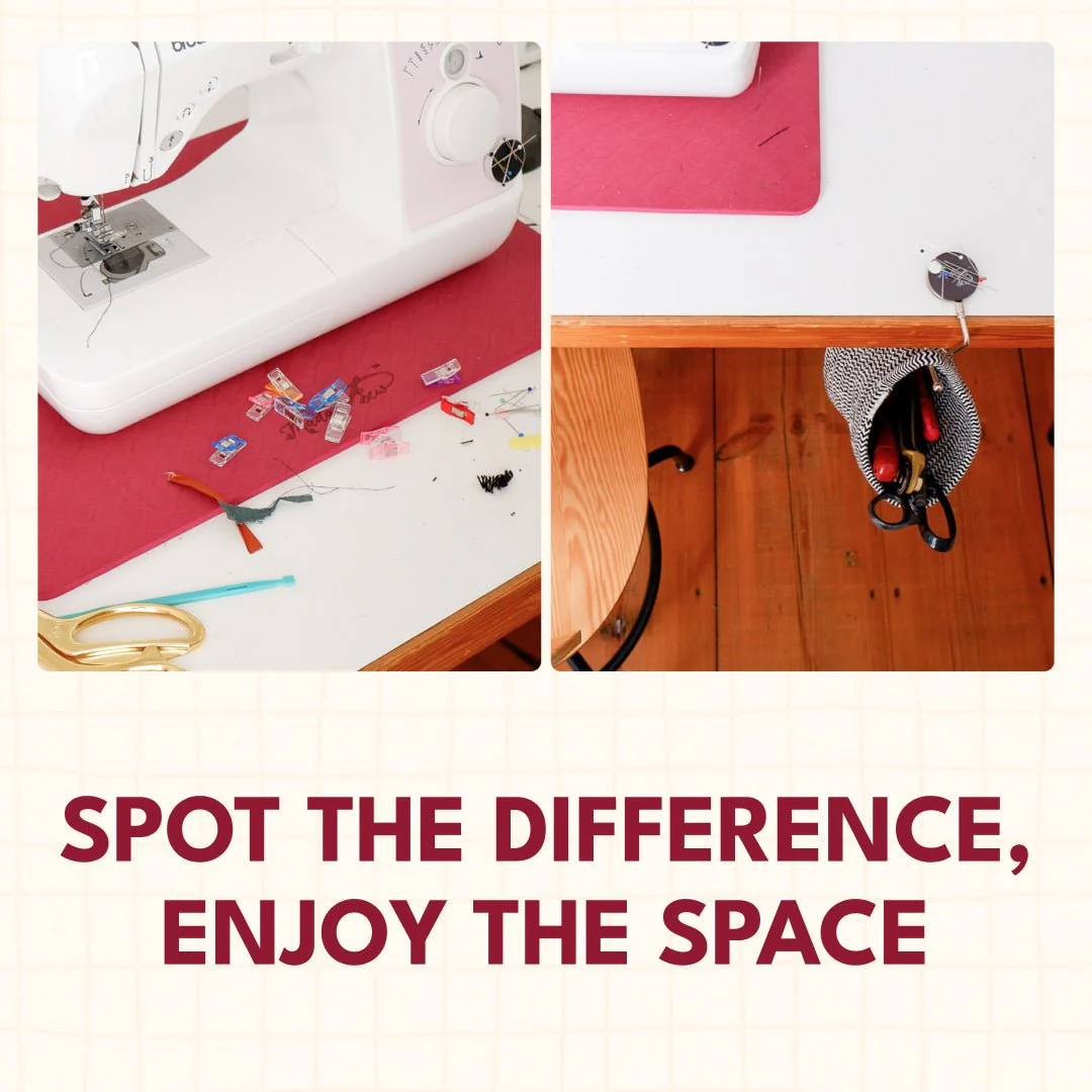 Hanging Scrap Bin With Magnetic Pin Holder - Keep your sewing space tidy! - Image 7