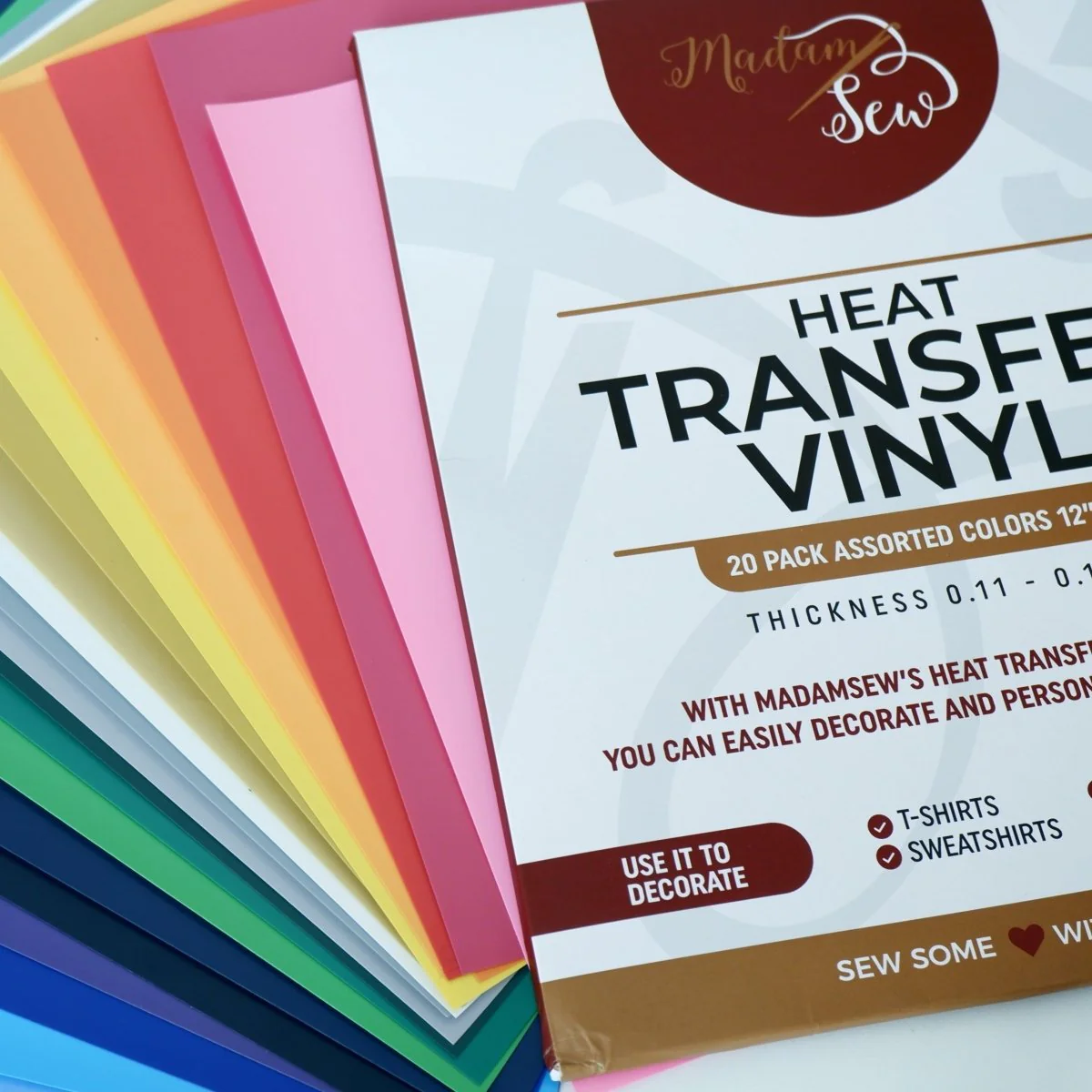 Heat Transfer Vinyl Sheets / Iron-On Vinyl / HTV - 20 Sheets in Assorted Colors - Image 9