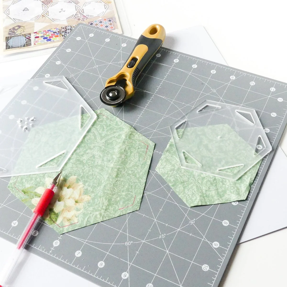 Hexagon Patchwork Template Sets - Two Set Choices Available - Image 8