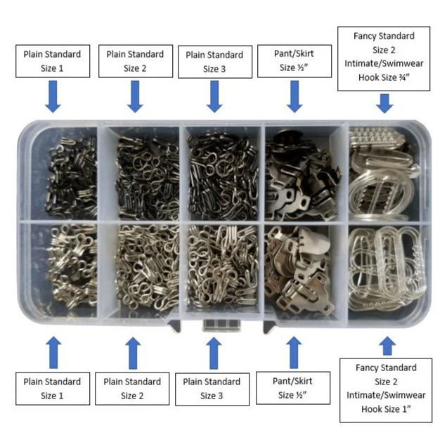 Hook & Eye Closure Set - 150 Pair/Sets - Image 3