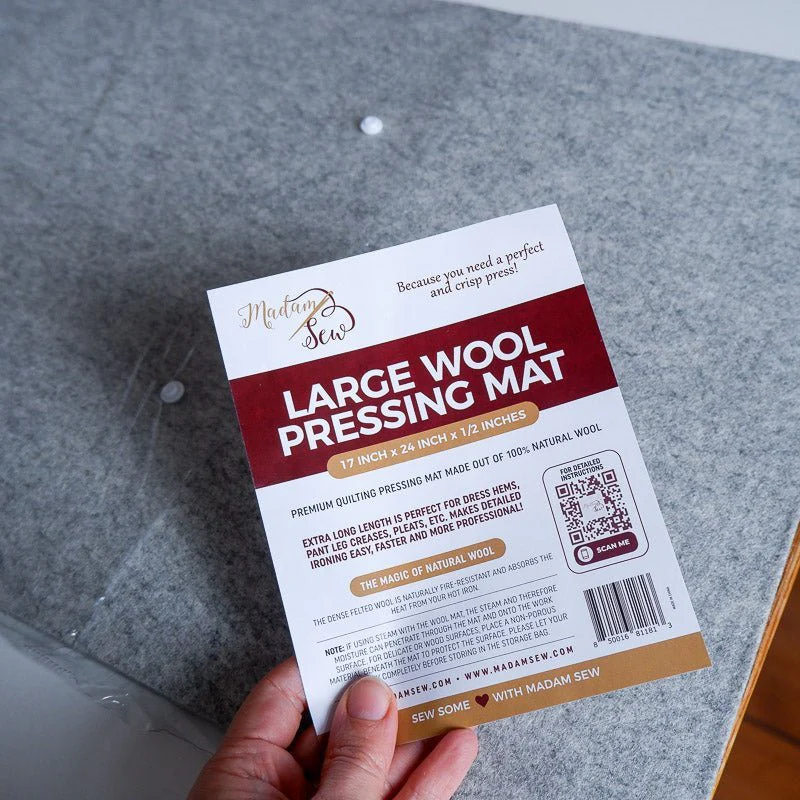 Extra Large Wool Pressing Mat for Sewing and Quilting  - 17” x 24” - Image 4