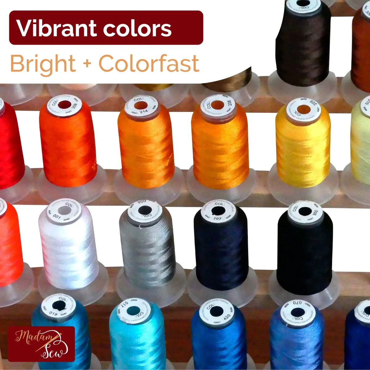 Machine Embroidery Thread - 40 spools of 500 yards - Image 3