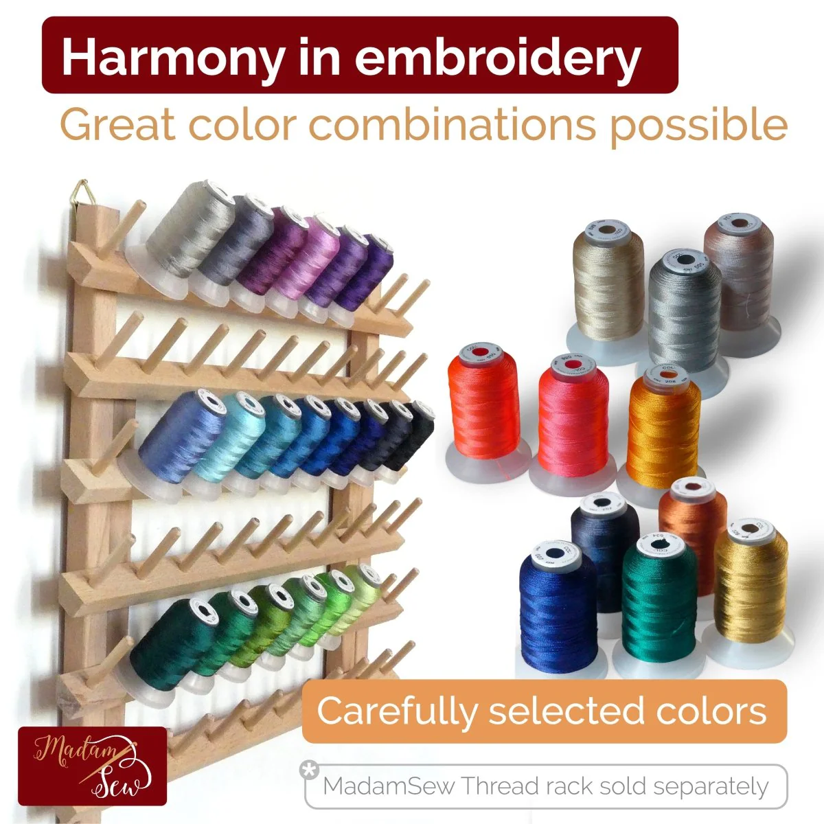 Machine Embroidery Thread - 40 spools of 500 yards - Image 5