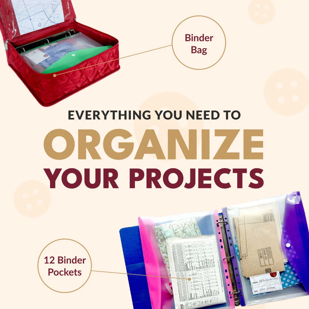 Multi-pocket Binder Bag (Navy) + 12 Binder Pockets Bundle - Image 5