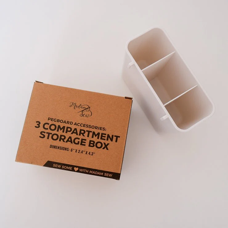 3 Compartment Box 6x2.4x4.3 inches - Pegboard Accessories - Image 5