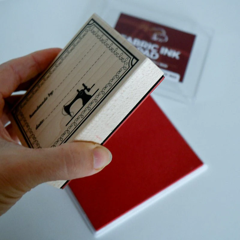 Permanent Fabric Ink Pad - Black or Brick Red - Image 3