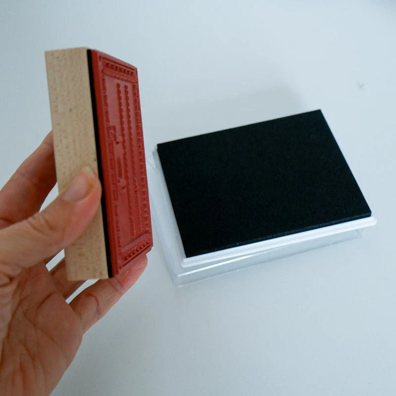 Permanent Fabric Ink Pad - Black or Brick Red - Image 4