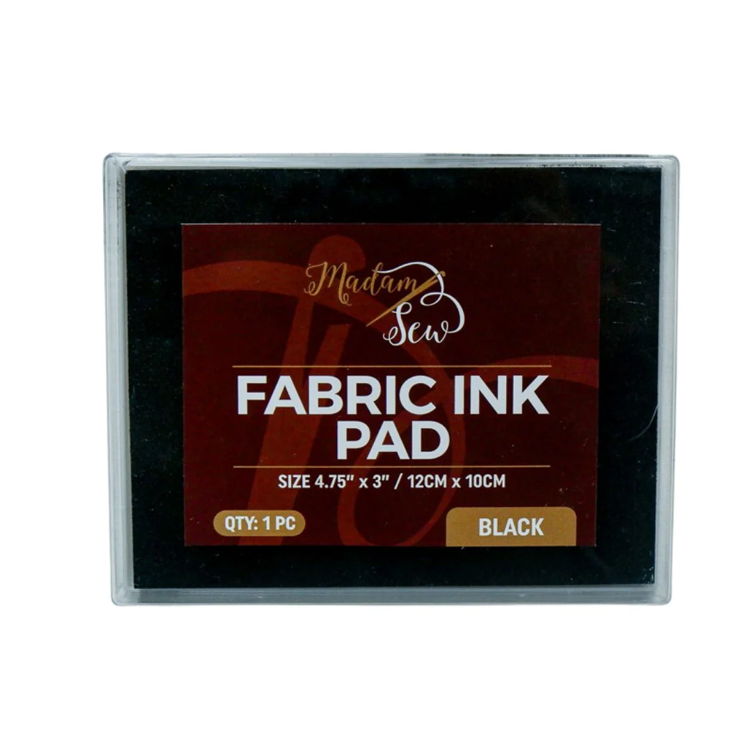 Permanent Fabric Ink Pad - Black or Brick Red - Image 8