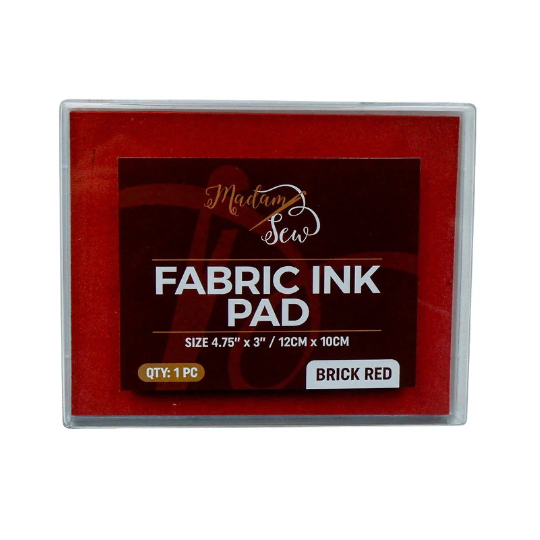 Permanent Fabric Ink Pad - Black or Brick Red - Image 9
