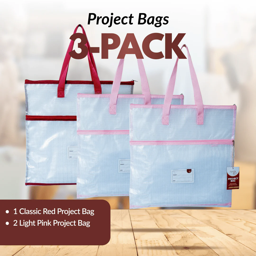 Project Bags - 3 Pack - Two Light Pink