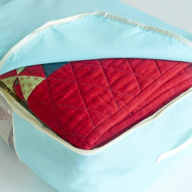 Quilt Storage Bag - Standard Size (22”L x 15”W x 8”H) - Turquoise - Image 8