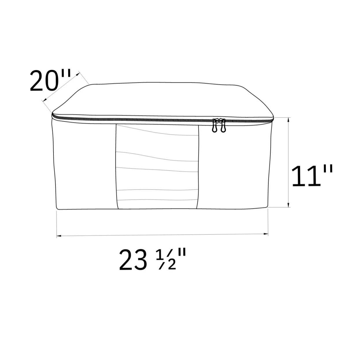 Quilt Storage Bag - Large Size - 23½”L  x 20”W x 11”H - Image 4