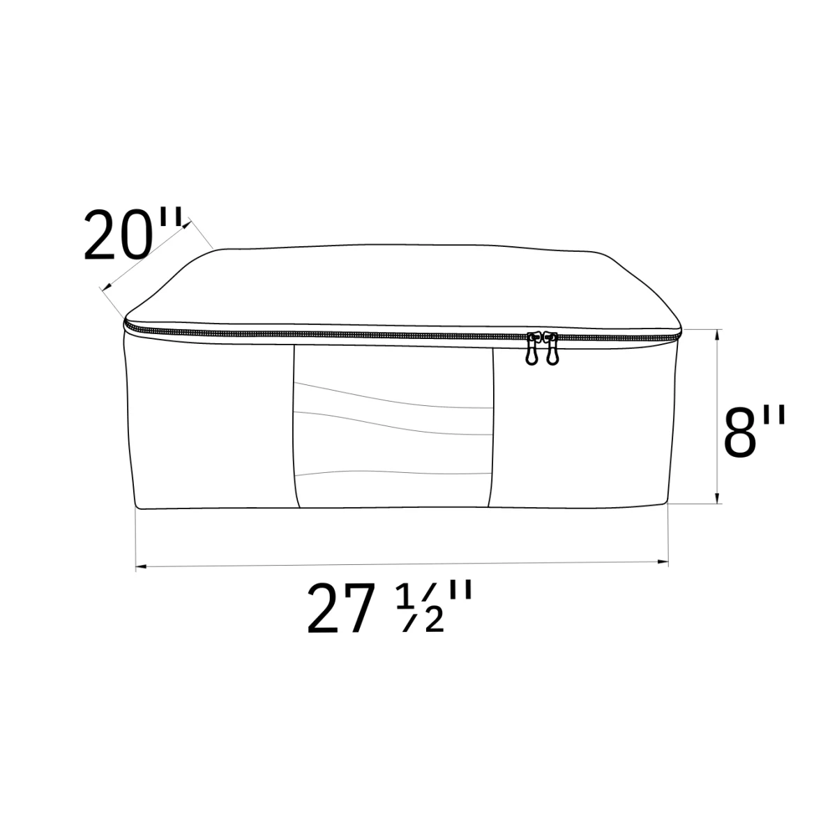 Quilt Storage Bag - Slim Size - 27½”L x 20”W x 8”H - Image 4