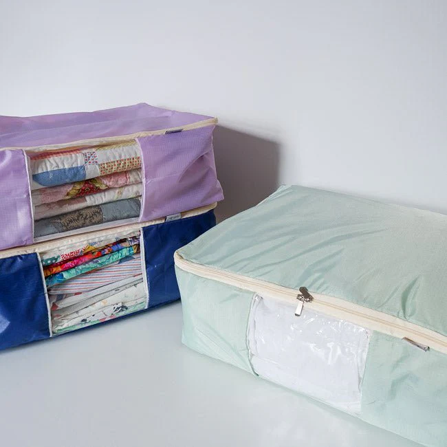 Quilt Storage Bag - Standard Size (22"L x 15"W x 8"H) - Winter Green - Image 3