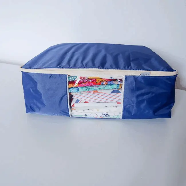 Quilt Storage Bag - Standard Size (22"L x 15"W x 8"H) - Night Fall Blue - Image 6