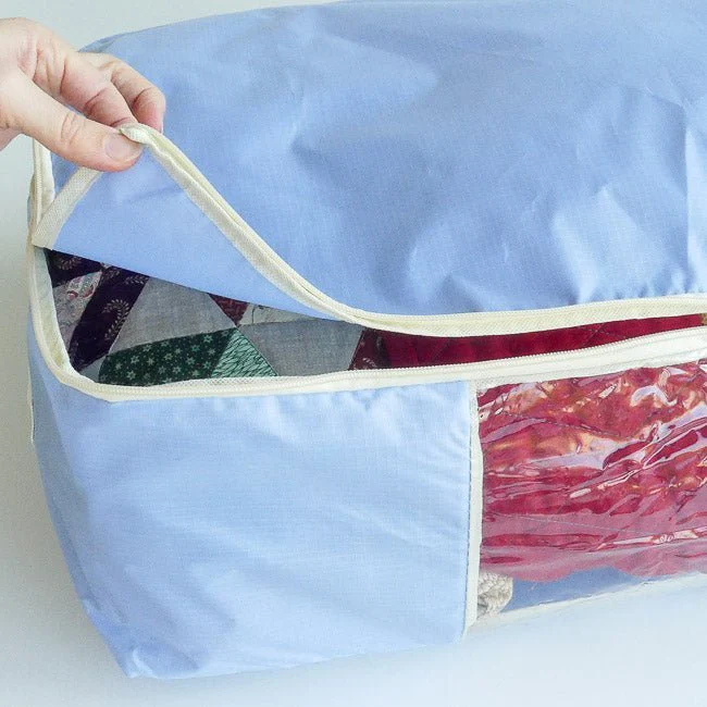 Quilt Storage Bag - Standard Size (22”L x 15”W x 8”H) - Periwinkle - Image 3