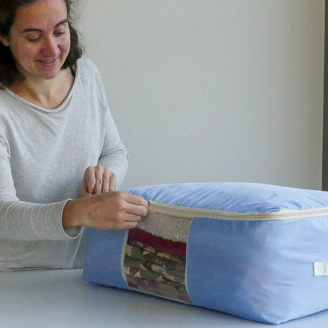 Quilt Storage Bag - Standard Size (22”L x 15”W x 8”H) - Periwinkle - Image 5