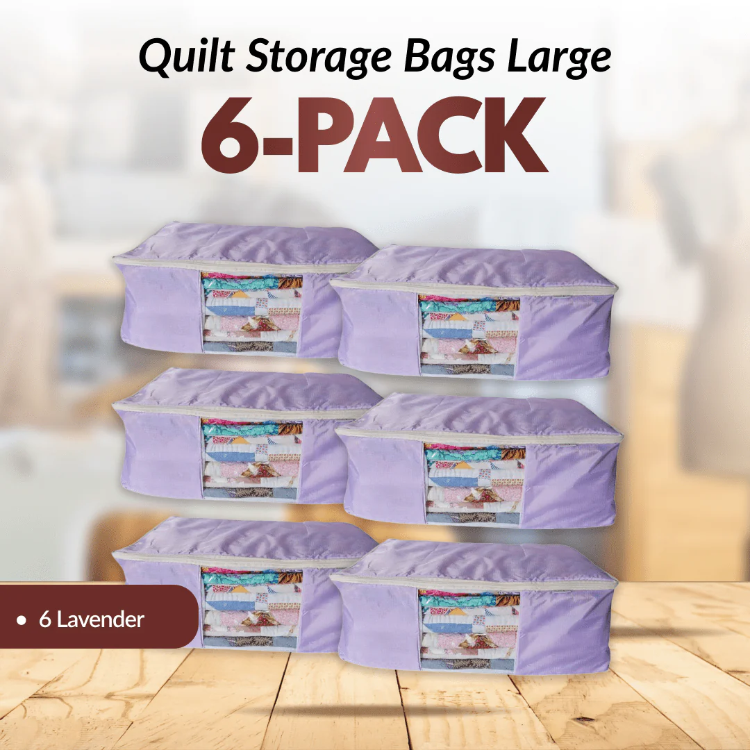 Quilt Storage Bags - 6 Pack - Large Size - All Lav