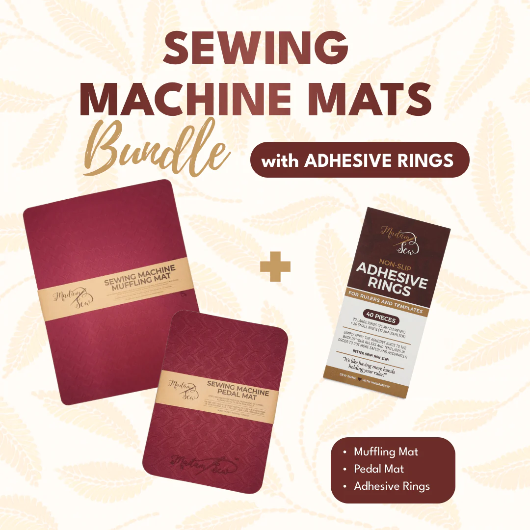 Sewing Machine Mats Bundle with Adhesive Rings