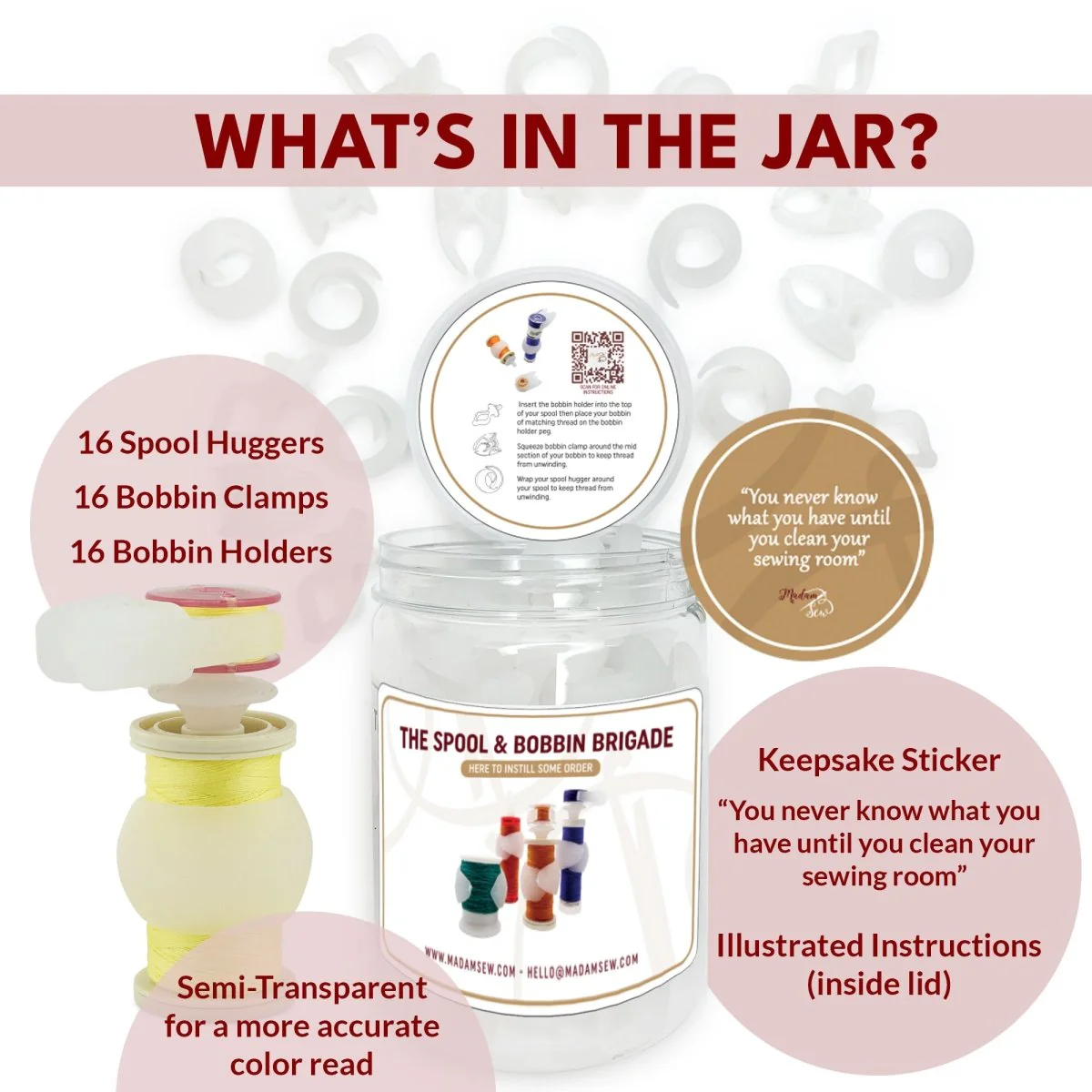 Spool & Bobbin Organizer Bundle - Snowflake; A Valuable Organizing System! - Image 3