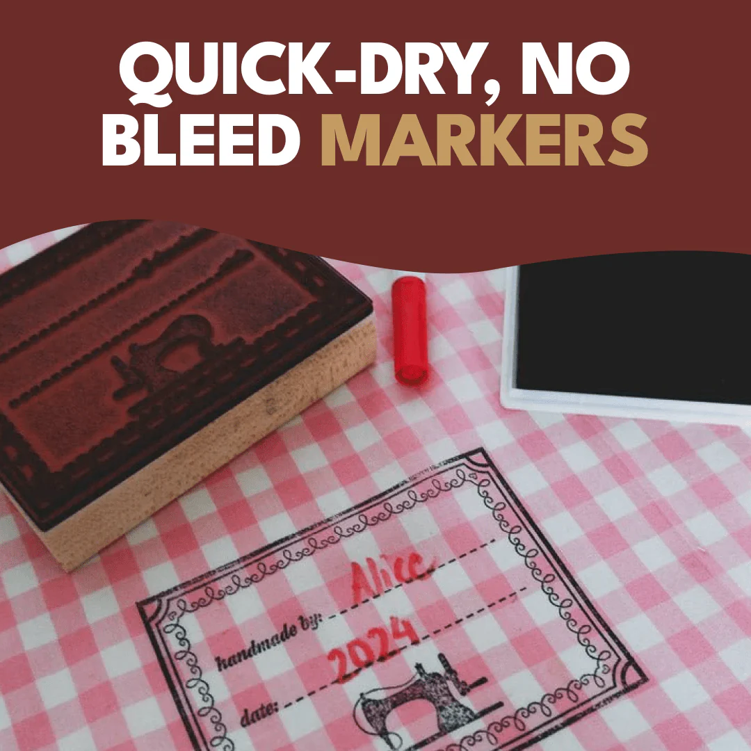 Stamp, Ink pads (Black & Red) & Marker Bundles - Image 4