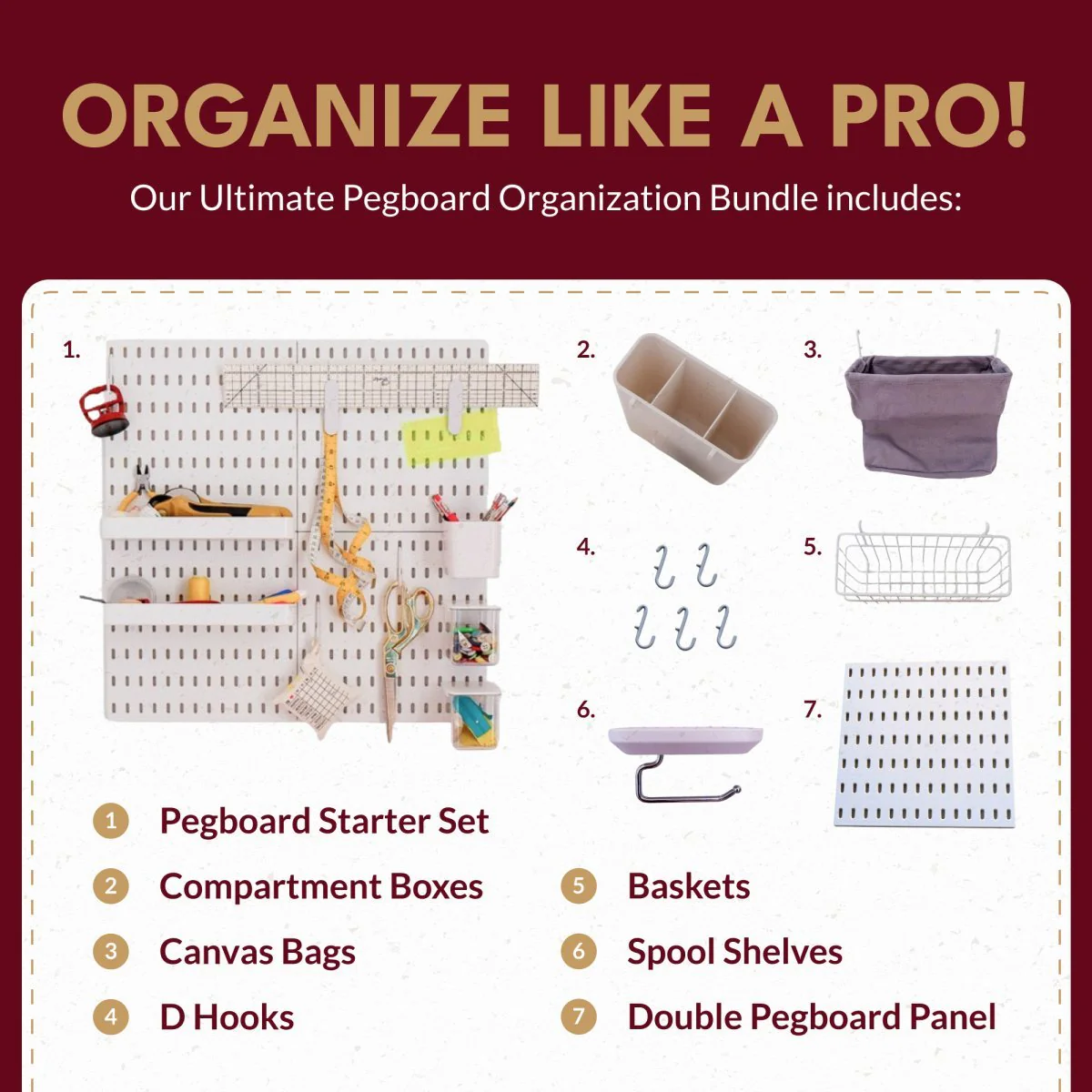 Ultimate Pegboard Organization Bundle - Image 4