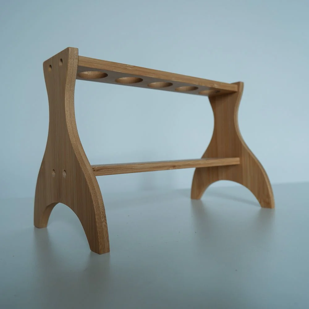 Bamboo Desktop Scissors Stand - Holds up to 5 pairs of shears - Image 6