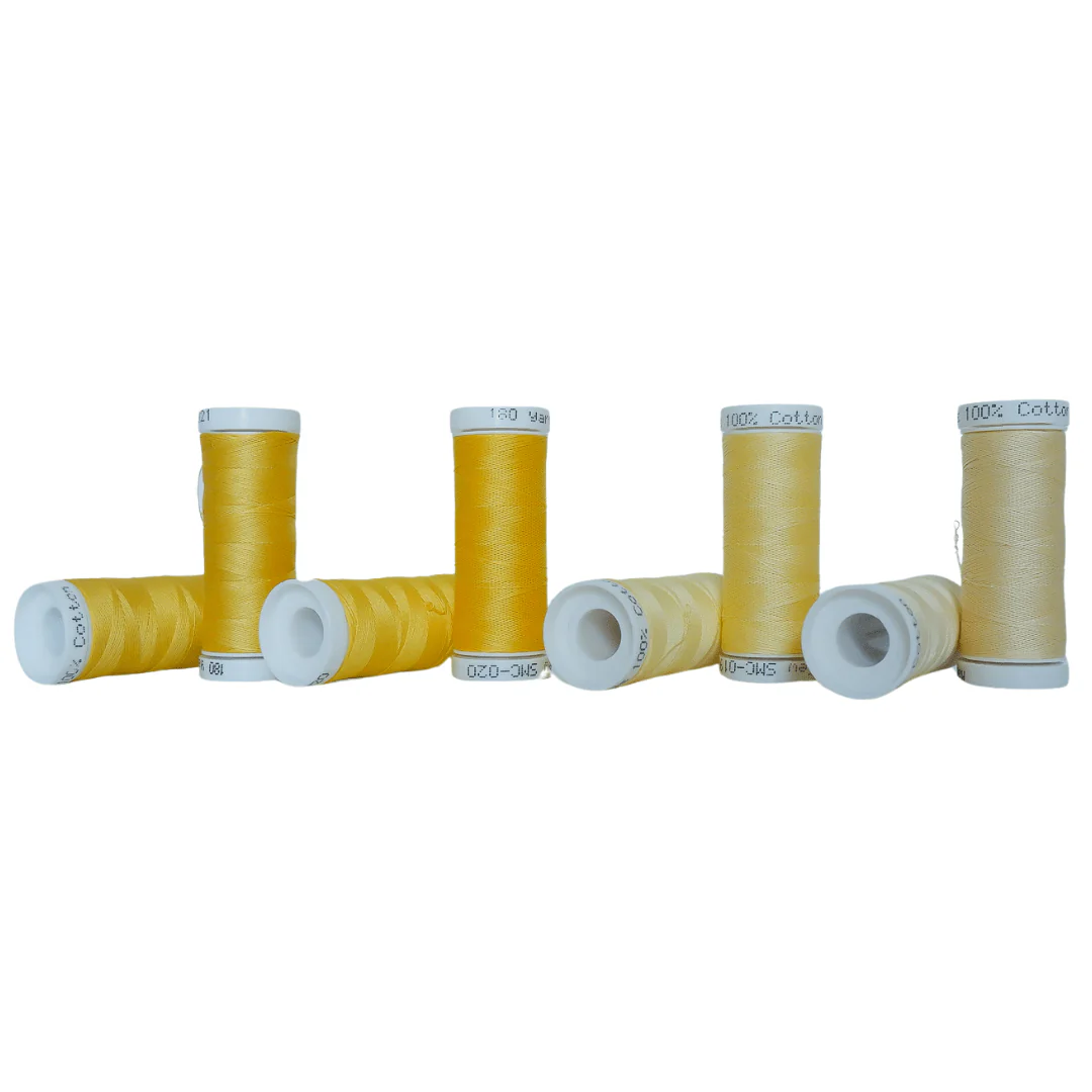 Cotton Thread Set - Yellows! For Quilting and Sewing - 8 Spools, 4 Colors, 180 Yards Each - Image 4